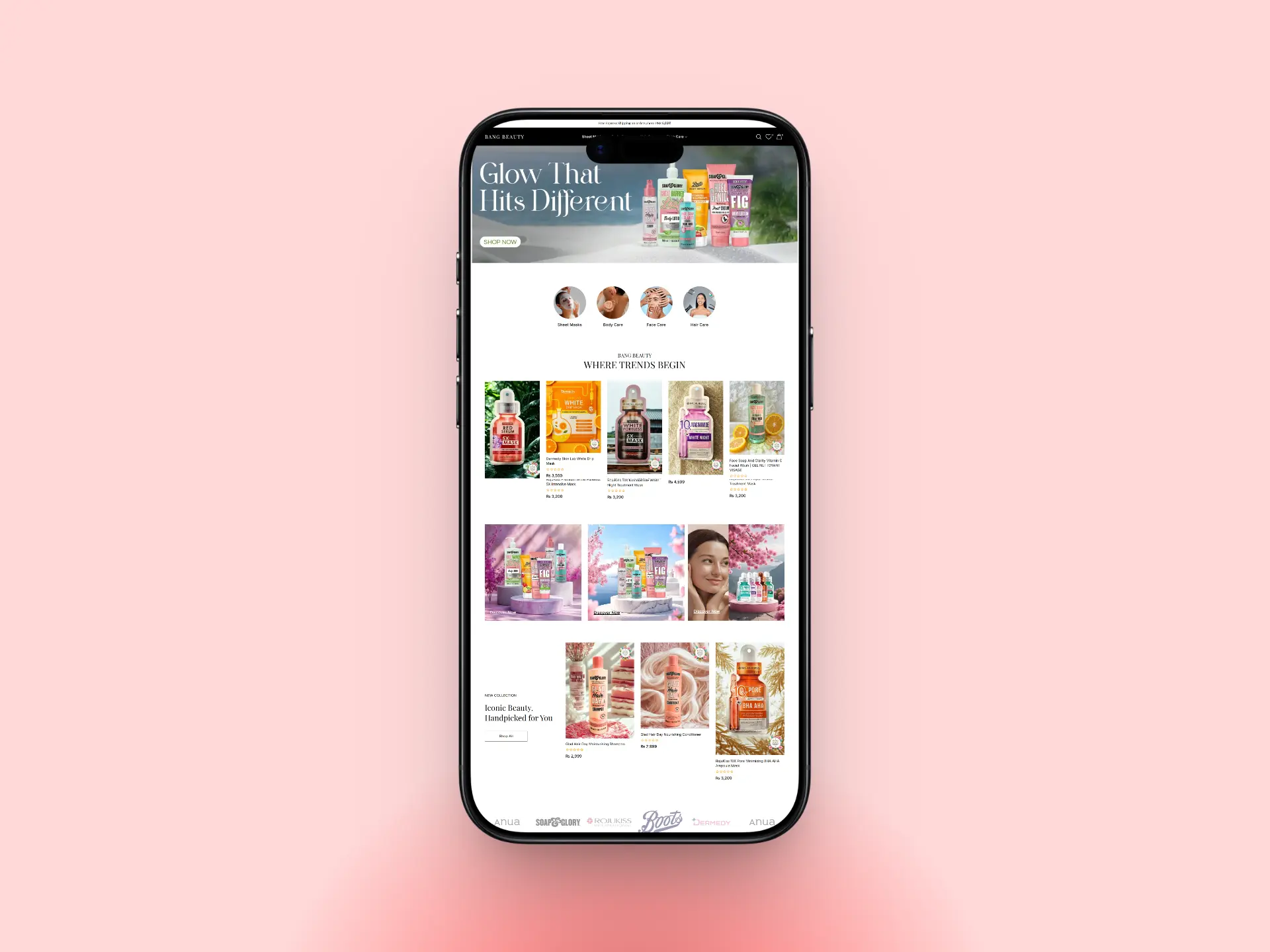 BangBeauty Mobile Layout