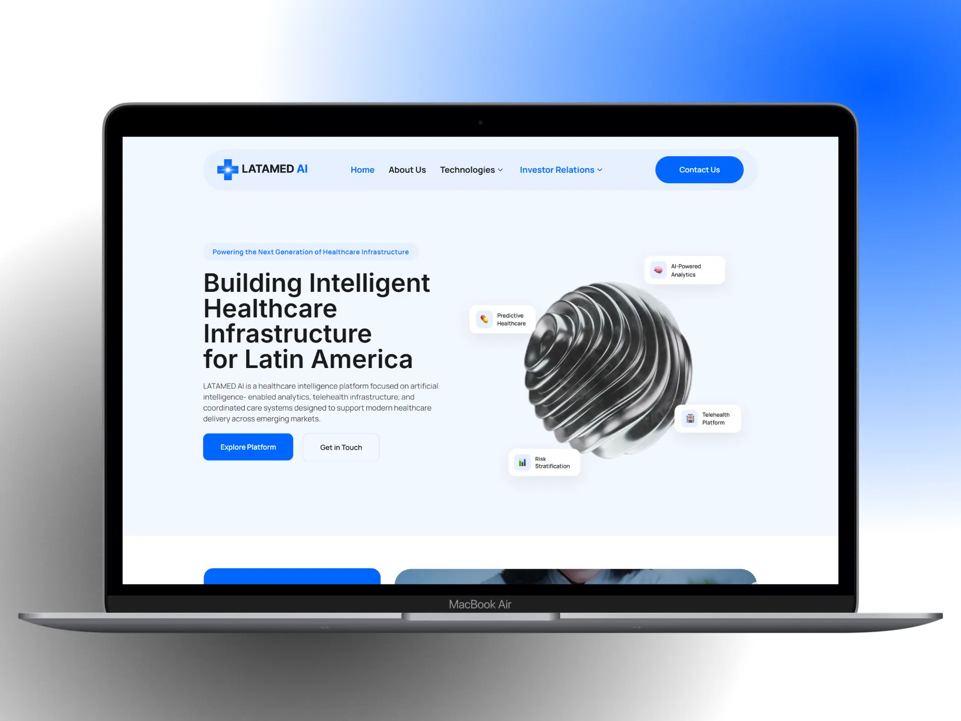 LatamMedia Tablet Responsive Mockup
